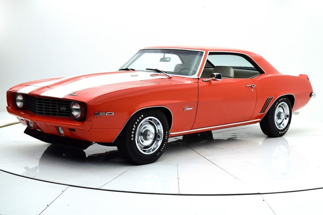 1969 Chevrolet Camaro Z28, X33 with Factory Trim Tag, Correct Hugger Orange 1969 Chevrolet Camaro Z28