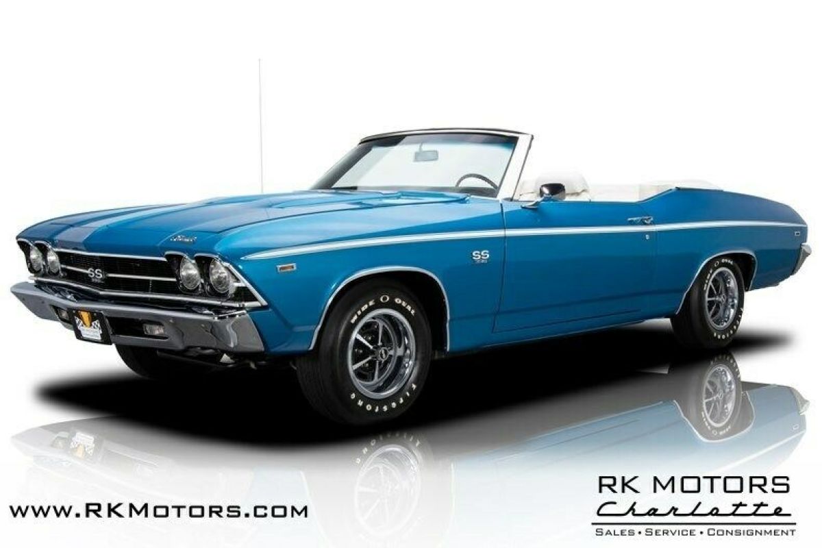 1969 Chevrolet Chevelle Marina Blue Convertible 454 V8 4 Speed Manual 1969 Chevrolet Chevelle
