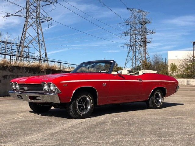 1969 Chevrolet Chevelle SS 396 Conv, Red w/ White int, Manual Trans, Restored 1969 Chevrolet Chevelle