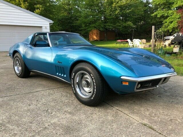 1969 Chevrolet Corvette 350/350 4-Speed "Cortez Silver Bright Blue Interior" 1969 Chevrolet Corvette