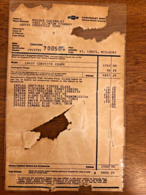 1969 Chevrolet Corvette Big Block 427 - photo 5