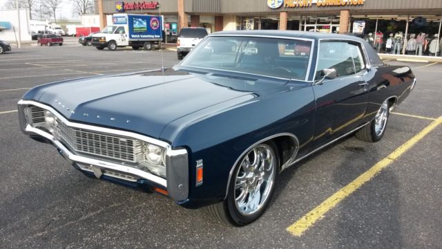 1969 Chevrolet Impala Coupe. Restored. Beautiful. Blue. 350 v8 300 hp heads. A/T 1969 Chevrolet Impala Custom