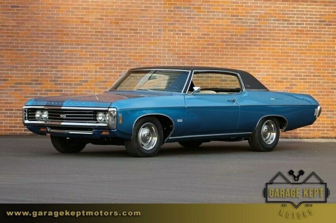 1969 Chevrolet Impala SS Custom Coupe Lemans Blue Coupe 427ci/425hp L72 V8 42404 1969 Chevrolet Impala SS Custom Coupe