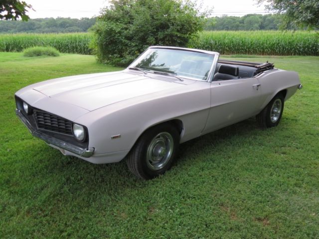 1969 CHEVY CAMARO CONVERTIBLE V8 WITH A/C X11 BARN FIND PROJECT BUTTERNUT YELLOW 1969 Chevrolet Camaro