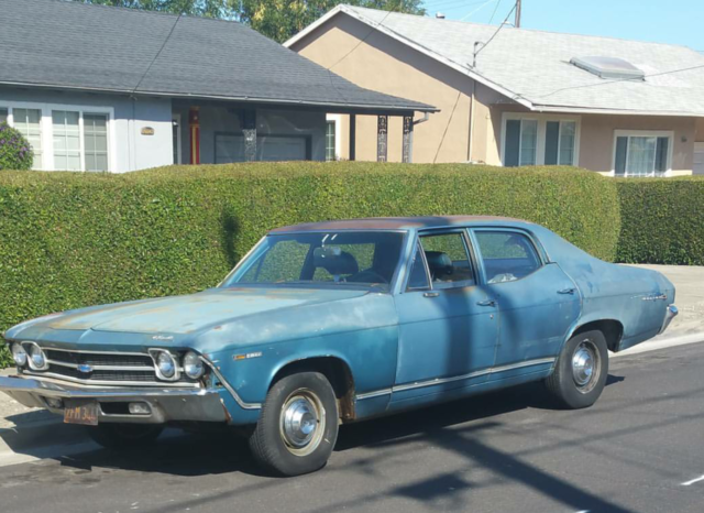 1969 chevy chevelle malibu 4door new tires breaks rebuilt eng/trans drives 1969 Chevrolet Chevelle CHROME MALIBU