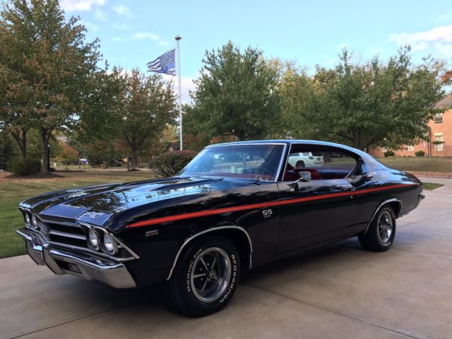 1969 Chevy Chevelle SS 396 All Matching #'s! * 66K Orig! Window Sticker! Black! 1969 Chevrolet Chevelle SS