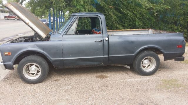 1969 Chevy short wide untouched frame 350, 3 speed manual transmission 1969 Chevrolet C-10