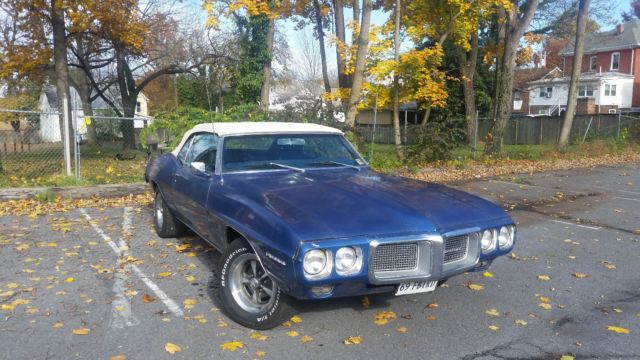 1969 convertible, 455. classic firebird. 1969 Pontiac Firebird blue
