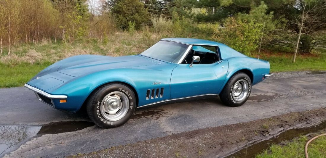 1969 Corvette 350 350 HP L46 numbers matching 4 sp A/C tilt/tele survivor 67k 1969 Chevrolet Corvette 350/350 HP