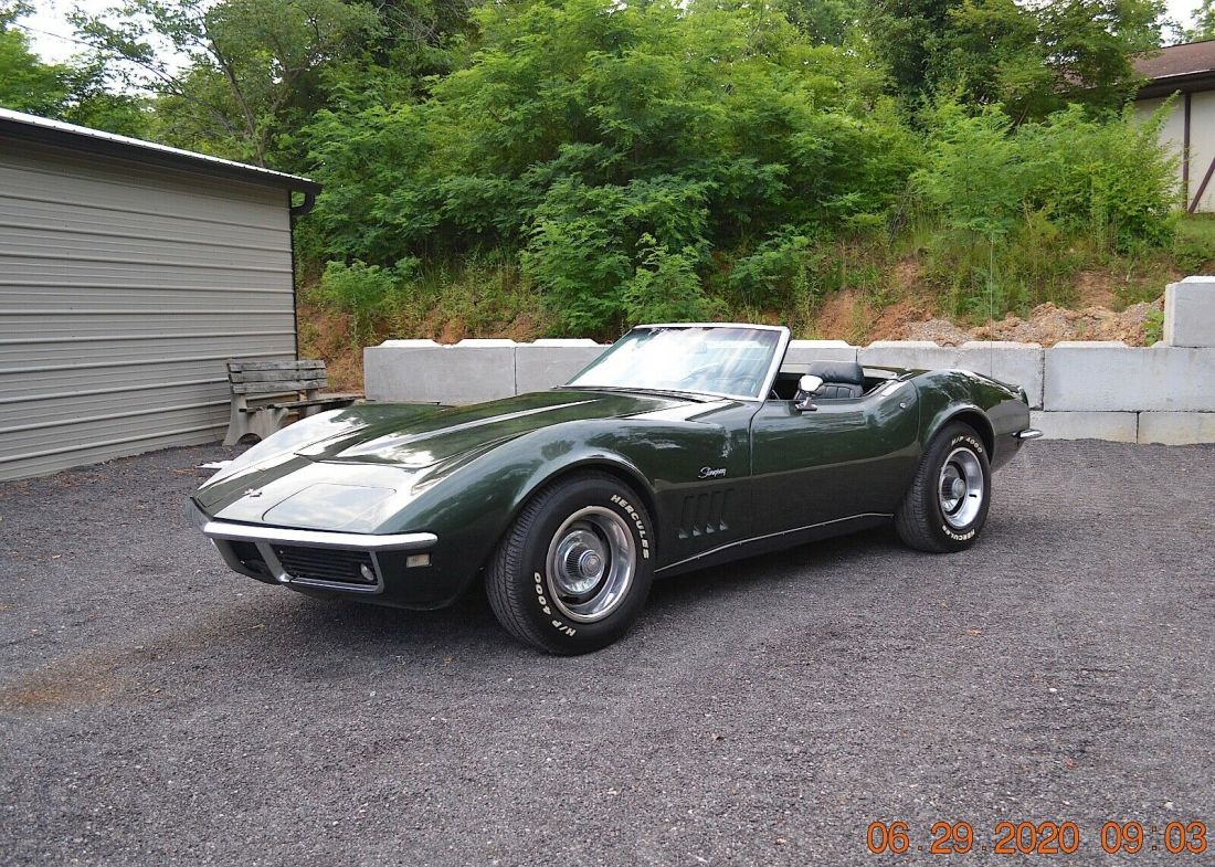 1969 CORVETTE CONVERTIBLE L46 350/350HP PS PW NUMBERS MATCHING FATHOM GREEN NICE 1969 Chevrolet Corvette CONVERTIBLE 350/350HP 4SPD PS PW MATCHING NUMBERS