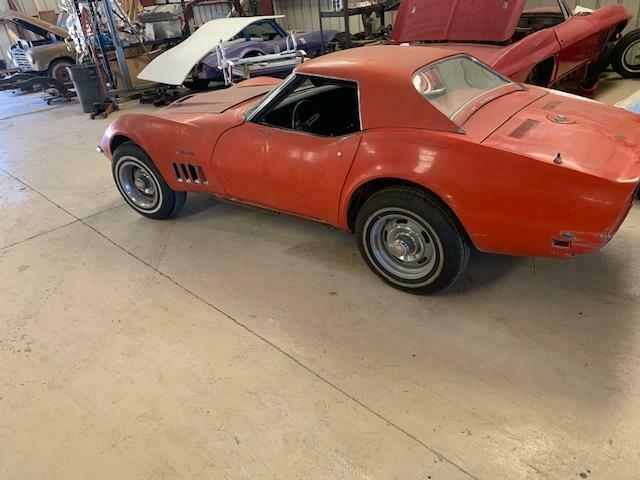 1969 corvette SALE Red/Black 2 top Roadster 427 435HP L71 tank sticker $28,500 1969 Chevrolet Corvette