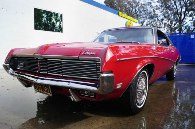 1969 COUGAR 351 4BBL V8 - ORIGINAL CALIFORNIA 'BLACK LICENSE PLATE' CAR - PB, PS 1969 Mercury Cougar ORIG CALIFORNIA BLACK LICENSE PLATE CAR!