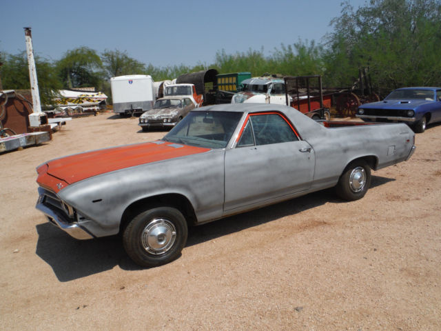 1969 El Camino SS 396 Real Deal SS396 Factory Hugger Orange Soild Arizona Car 1969 Chevrolet El Camino Real Deal SS396 Factory Hugger Orange Soild AZ Car