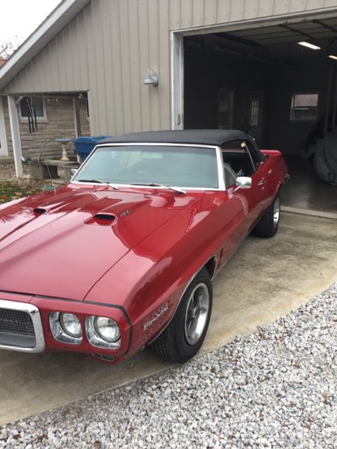 1969 Firebird convertible 4 speed 455 Red with Black enterior 1969 Pontiac Firebird