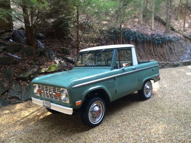1969 Ford Bronco Half Cab, ALL STEEL, UNCUT, NO RUST, rare Jade Green color 1969 Ford Other Pickups Bronco Half Cab