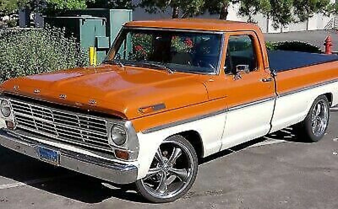 1969 Ford F100 Pickup Orange RWD Automatic 1969 Ford F100