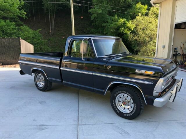 1969 Ford F100 short bed factory H code 390 BB engine black automatic trans 1969 Ford F-100 RANGER
