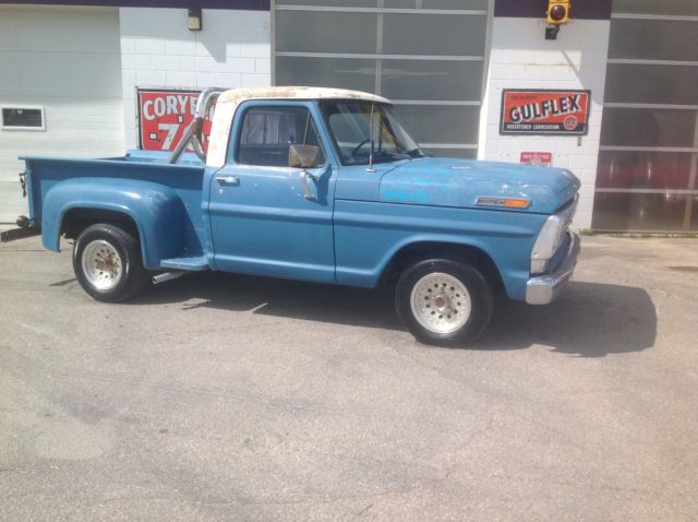 1969 Ford F100 Shortbox V8 1/2 ton Running Driving Hot Rod Rat Rod 68 67 66 70 1969 Ford F-100 Shortbox V8