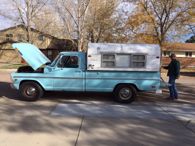 1969 Ford F250 Camper Special with a 1969 Alaskan Camper 1969 Ford F-250 Camper Special