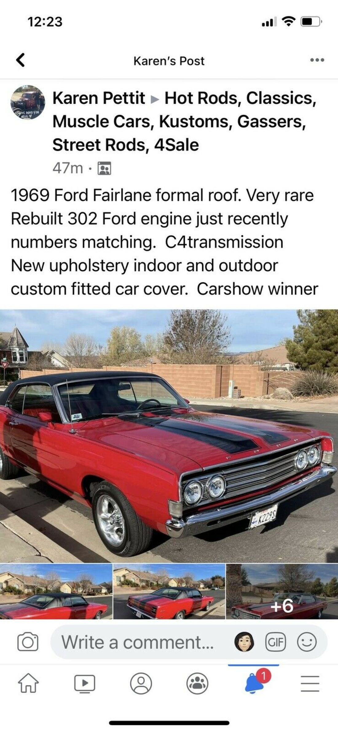 1969 Ford Fairlane former roof - photo 11