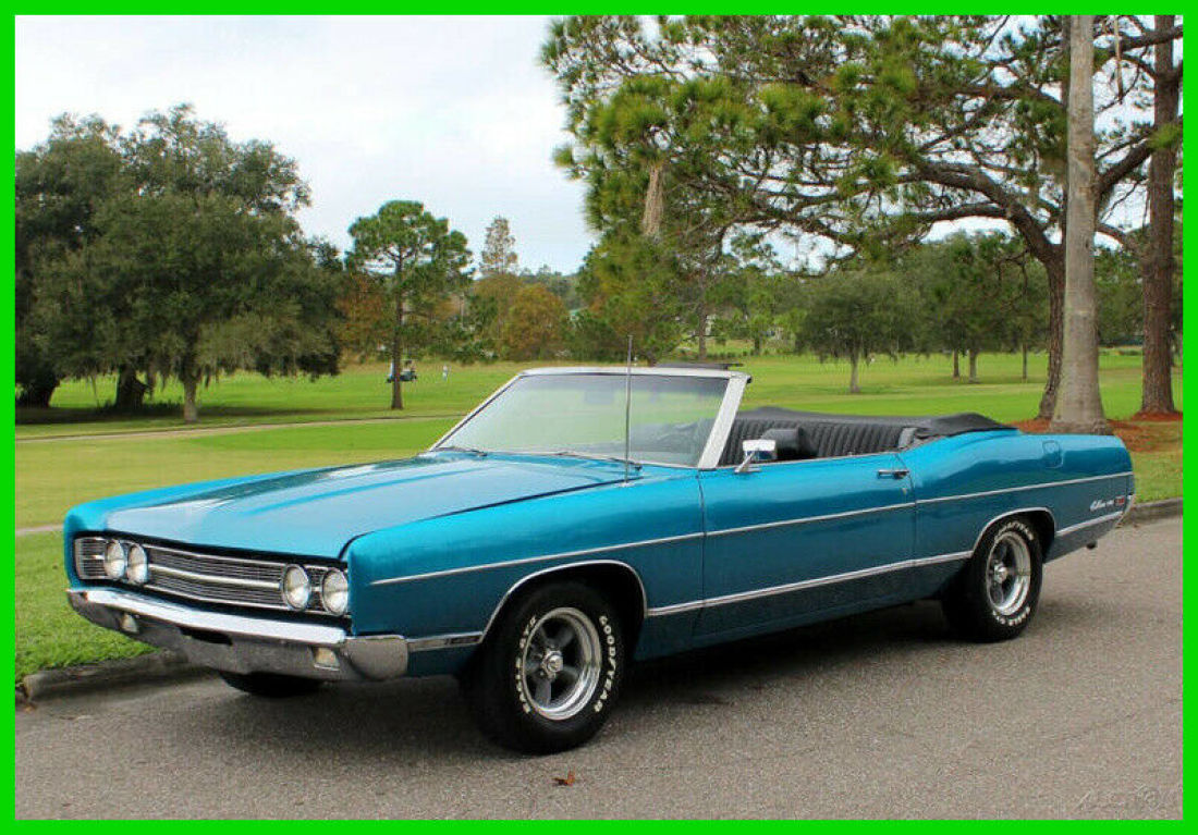 1969 Ford Galaxie Convertible 429 Big Block Power, Rare Gulf Steam Aqua 1969 Ford Galaxie C6 transmission Ford 9” rear end 15” polished American Racing