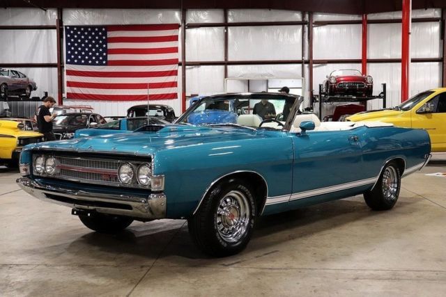 1969 Ford Gran Torino 1947 Miles Sea Foam Aqua Convertible 351 V8 Automatic 1969 Ford Torino --