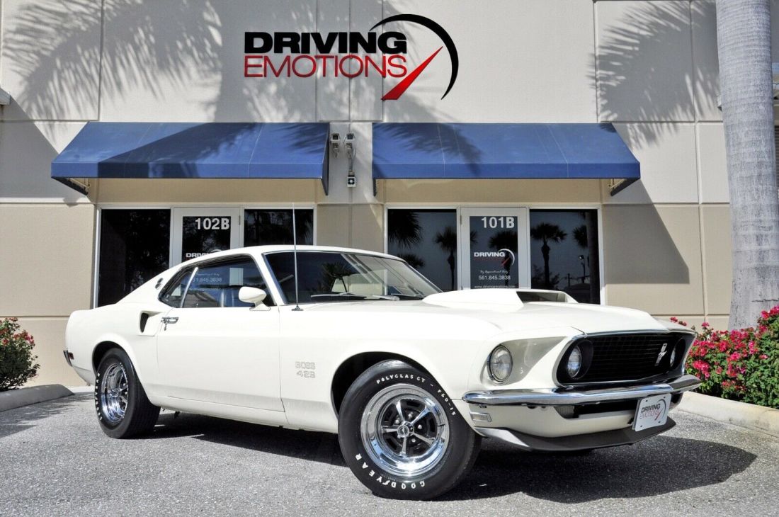 1969 FORD MUSTANG BOSS 429! WIMBLEDON WHITE! 4-SPD! PWR STEERING! KK 1756! RARE! 1969 Ford Mustang BOSS 429! COLLECTOR!!