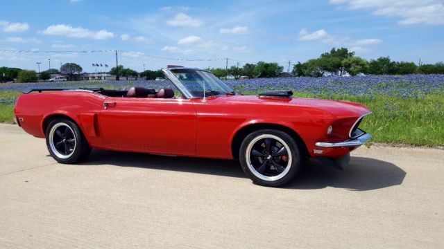 1969 Ford Mustang Convertible original Candy Apple Red 351W and Shaker Hood 1969 Ford Mustang Convertible