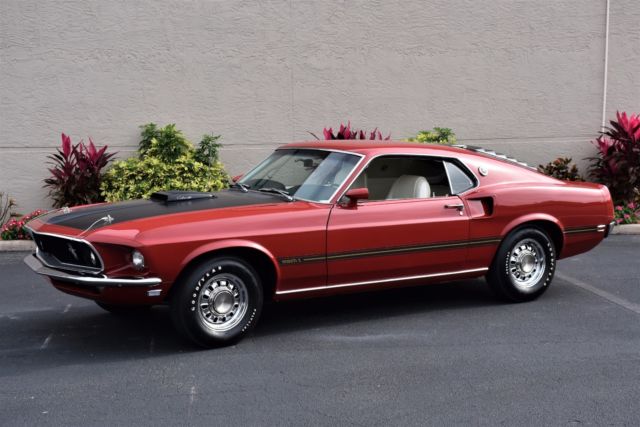 1969 Ford Mustang Mach 1 - 428 Cobra Jet Rotisserie Restoration 0 Candy Apple 1969 Ford Mustang Mach 1 - 428 Cobra Jet Rotisserie Restoration