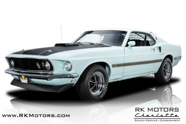 1969 Ford Mustang Mach 1 Aztec Aqua Fastback 428 Cobra Jet V8 3 Speed Automatic 1969 Ford Mustang Mach 1