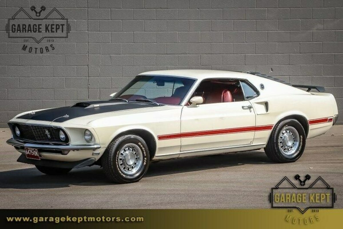 1969 Ford Mustang Mach 1 Wimbledon White Coupe 351 V8 85130 Miles 1969 Ford Mustang Mach 1