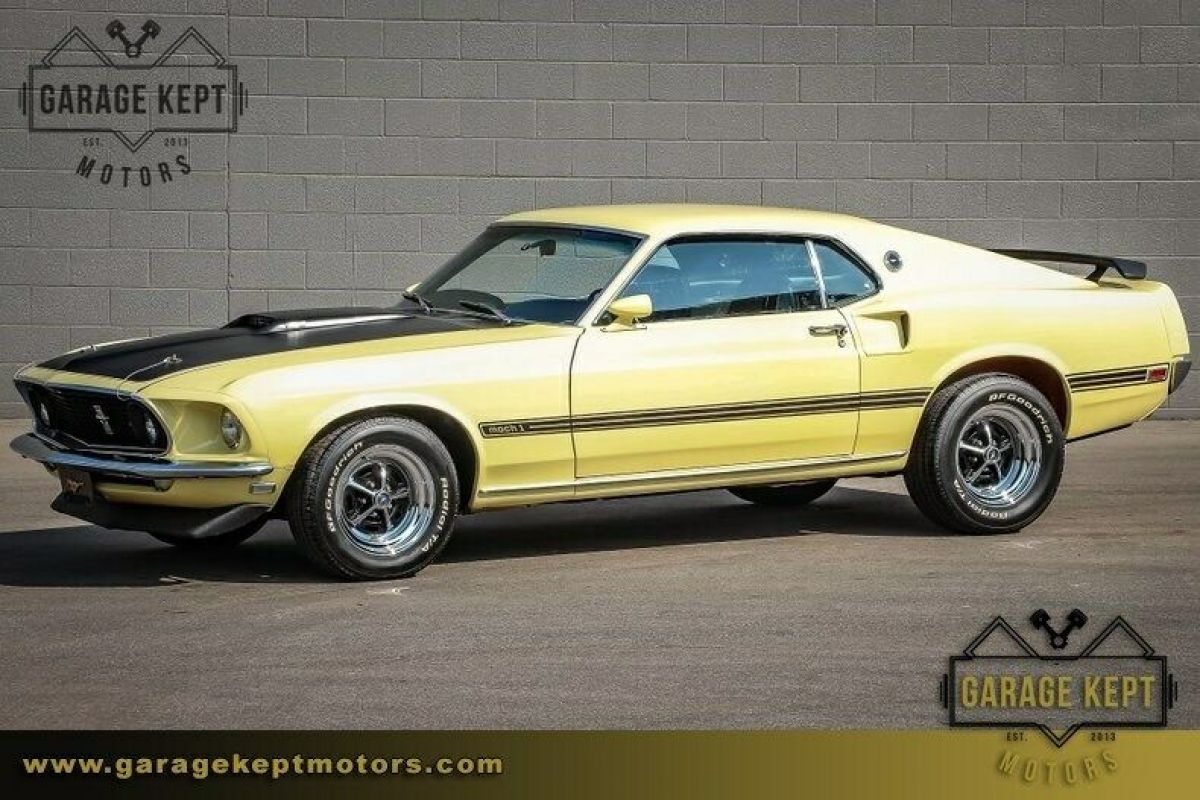 1969 Ford Mustang Mach 1 Yellow Coupe 351ci V8 695 Miles 1969 Ford Mustang Mach 1