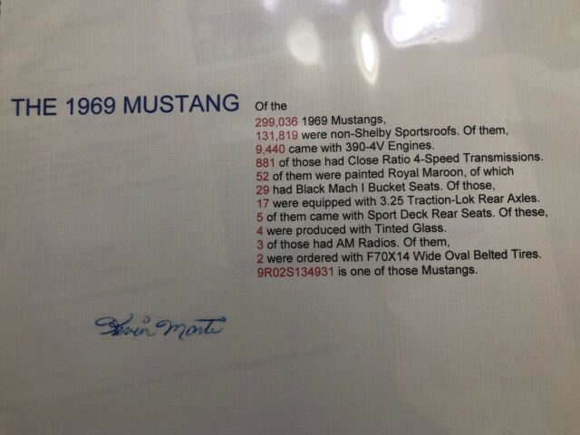 1969 Ford Mustang MACH 1 FASTBACK - photo 2