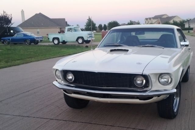 1969 Ford Mustang Wimbledon White Coupe 302 V8 4V GT badges Rebuilt Daily Driver 1969 Ford Mustang Hardtop