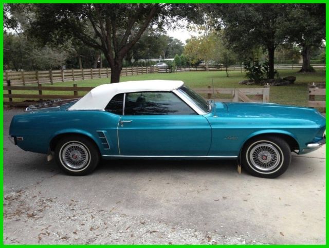 1969 Ford Mustang,302ci V8,Automatic,Gulfstream Aqua,RWD, Coupe 1969 Ford Mustang