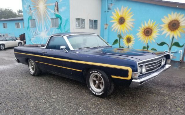 1969 Ford Ranchero 351 V8 Windsor Runs, NEEDS PAINT JOB project car 1969 Ford Ranchero chrome