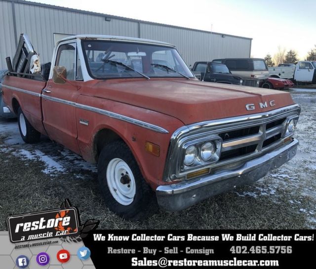 1969 GMC C10 77601 Miles Red Pickup Truck 292 Inline 6 3 Speed Automatic 1969 GMC C10 --