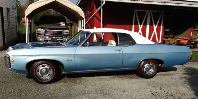 1969 Impala 427 Convertible LS1 335 hp M40 Turbo 400 numbers matching GM Canada 1969 Chevrolet Impala 427