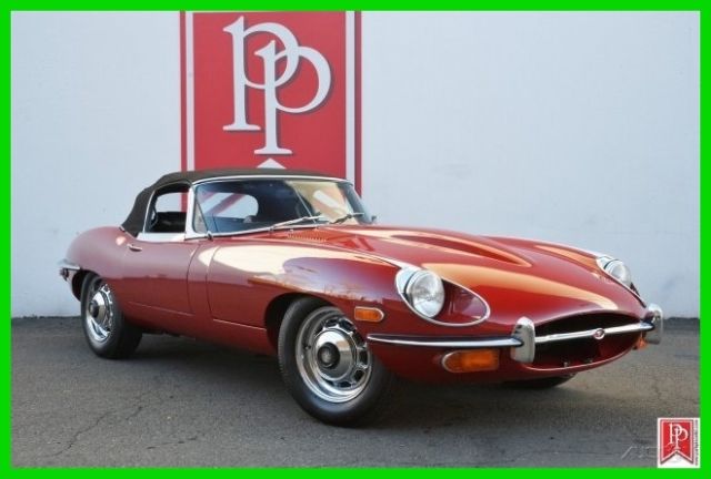 1969 Jaguar E-Type Roadster, 4.2L 6 Cyl, 4-sp MT, Red on Black 77k miles. 1969 Jaguar E-Type MkII Roadster