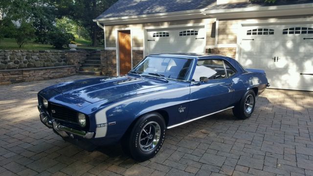 1969 L78 camaro with factory docs Dusk blue M22 410 ,chambered, tach ,etc 1969 Chevrolet Camaro std black