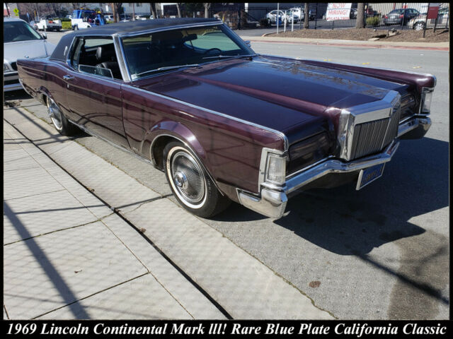 1969 LINCOLN CONTINENTAL MARK III! 99.9% RUST-FREE BLUE-PLATE CALIFORNIA CLASSIC 1969 Lincoln Continental Mark lll