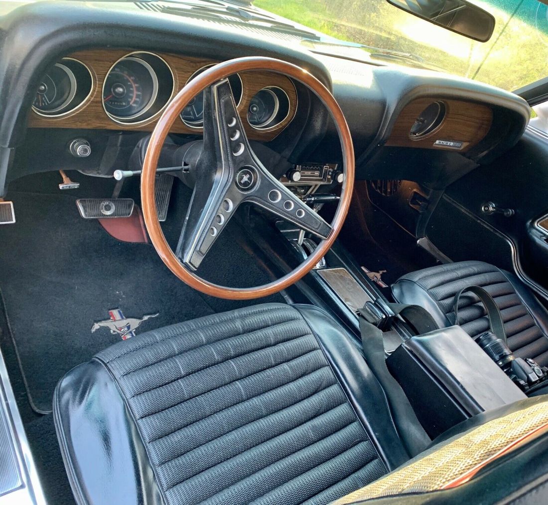 1969 Ford Mustang 351 SHAKER HOOD AUTO PS PDB FOLD DOWN LOUVERS - photo 3
