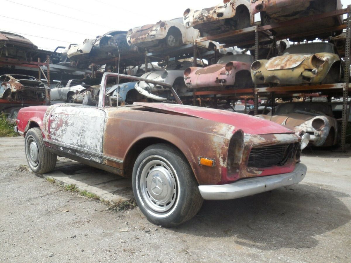 1969 Mercedes 280SL Pagoda Project Car for Parts or Restoration 280 SL 113 1969 Mercedes-Benz SL-Class No Reserve Sold on CA Acquisition Bill of Sale
