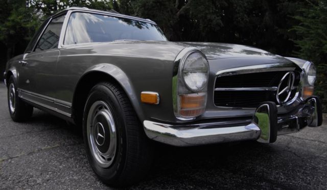 1969 Mercedes Benz 280SL Anthracite Grey / Black 98K Miles Auto Rare No Reserve 1969 Mercedes-Benz SL-Class 280SL