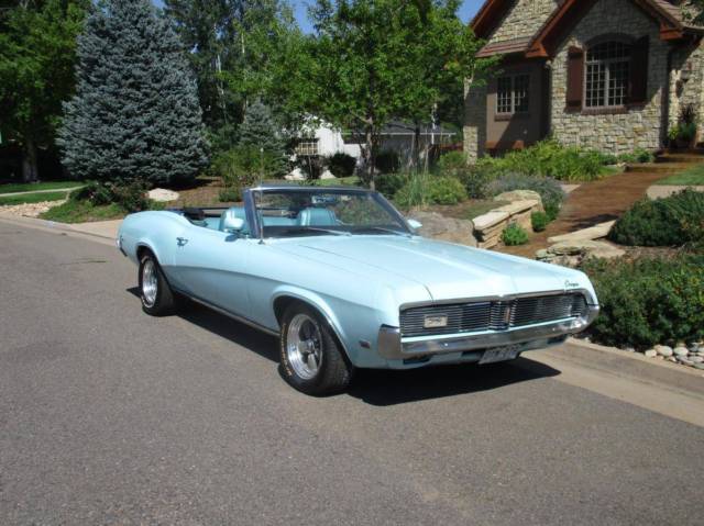 1969 MERCURY COUGAR CONVERTIBLE 351-AUTO. P,DISC P/STEERING,RUST-FREE MARTI RPT. 1969 Mercury Cougar CONVERTIBLE