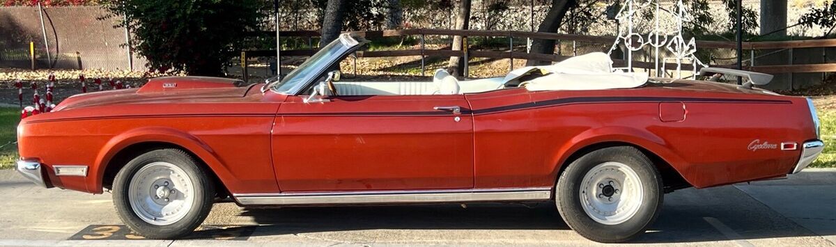 1969 Mercury Cyclone Convertible Red RWD Automatic 1969 Mercury Cyclone