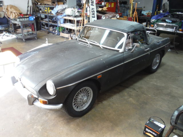1969 MGB Roadster Georgia Car Rare Black Very Original And Unmolested 1969 MG MGB Roadster