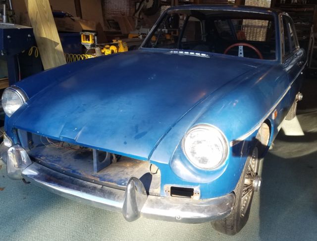 1969 MGT GT, garage kept, solid little miget, 90% parts included, needs restored 1969 MG MGB chrome