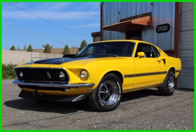 1969 Mustang Mach 1 R-Code 428CJ, Shaker, Tach, Fold Down Rear Seat 1969 Ford Mustang Mach 1