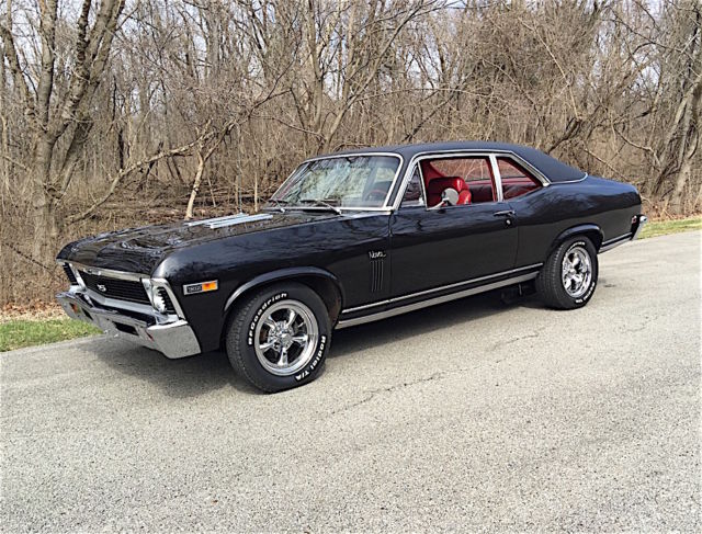 1969 NOVA SS 302 4SPD RUST FREE ORIGINAL METAL AZ CAR GORGEOUS BLACK AND RED 1969 Chevrolet Nova SUPER SPORT